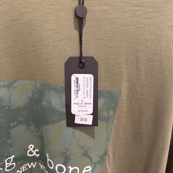 Rag & Bone Army Splash NY Cotton SS T-Shirt - Picture 2 of 2